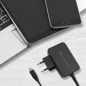 Qoltec 52386 GaN POWER PRO laadija | 1xUSB-C | 65W | 5-20V | 3-3,25A | Must