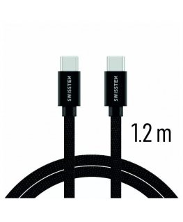 Swissten Textile Universal Quick Charge 3.1 USB-C to USB-C Data and Charging Cable 1.2m