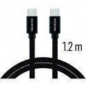 Swissten Textile Universal Quick Charge 3.1 USB-C to USB-C Data and Charging Cable 1.2m Swissten Textile Universal Quick Charge 3.1 USB-C to USB-C Data and Charging Cable 1.2m