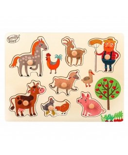 Wooden puzzle Animals farms