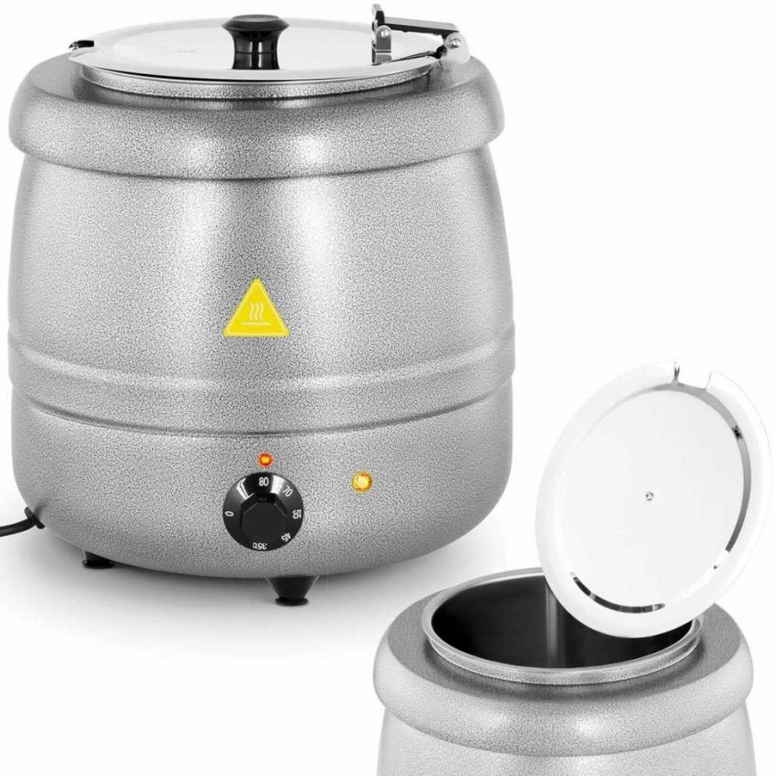 Royal Catering Kociołek thermos for soup electric stainless steel cool-touch 400 W 10 l 35-80C silver