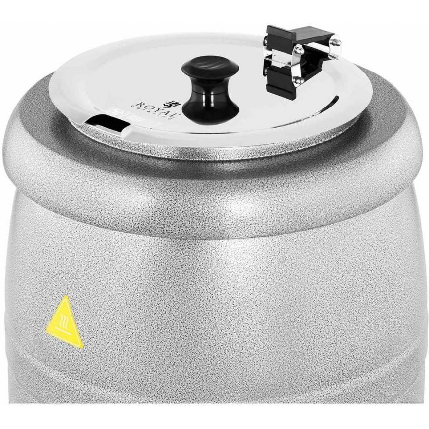 Royal Catering Kociołek thermos for soup electric stainless steel cool-touch 400 W 10 l 35-80C silver – 5
