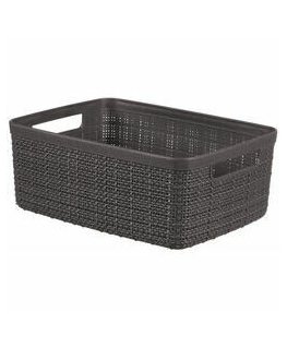 Basket Jute S 5L 27x20x11cm dark grey