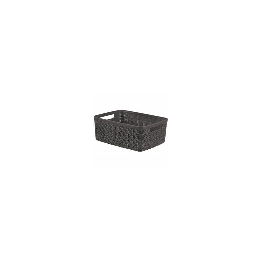 Basket Jute S 5L 27x20x11cm dark grey