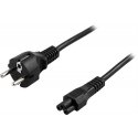 Deltaco DEL-109F elektrības kabelis Melns 3 m CEE7/7 C5 uzmava Deltaco DEL-109F elektrības kabelis Melns 3 m CEE7/7 C5 uzmava