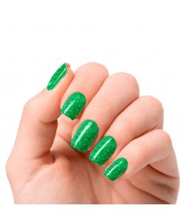 Nooves Láminas De Uñas De Gel Jade Glitter Glam Glitter Verde 20 U