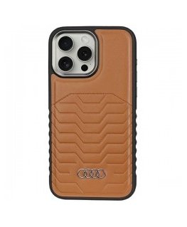 Audi Synthetic Leather MagSafe iPhone 15 Pro 6.1" brązowy|brown