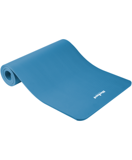 Gymnastics mat for yoga, pilates, fitness, 183x61 cm, thickness 1.5 cm, NBR material, blue, REBEL ACTIVE