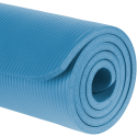 Gymnastics mat for yoga, pilates, fitness, 183x61 cm, thickness 1.5 cm, NBR material, blue, REBEL ACTIVE Gymnastics mat for yoga, pilates, fitness, 183x61 cm, thickness 1.5 cm, NBR material, blue, REBEL ACTIVE