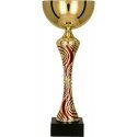 Detail Gold and red metal cup Detail Gold and red metal cup