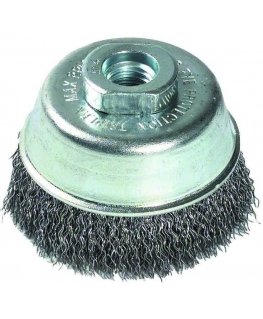 Tivoli Steel wire cupbrush for angle grinder, 95mm, corrugated Ø0.35mm, M14
