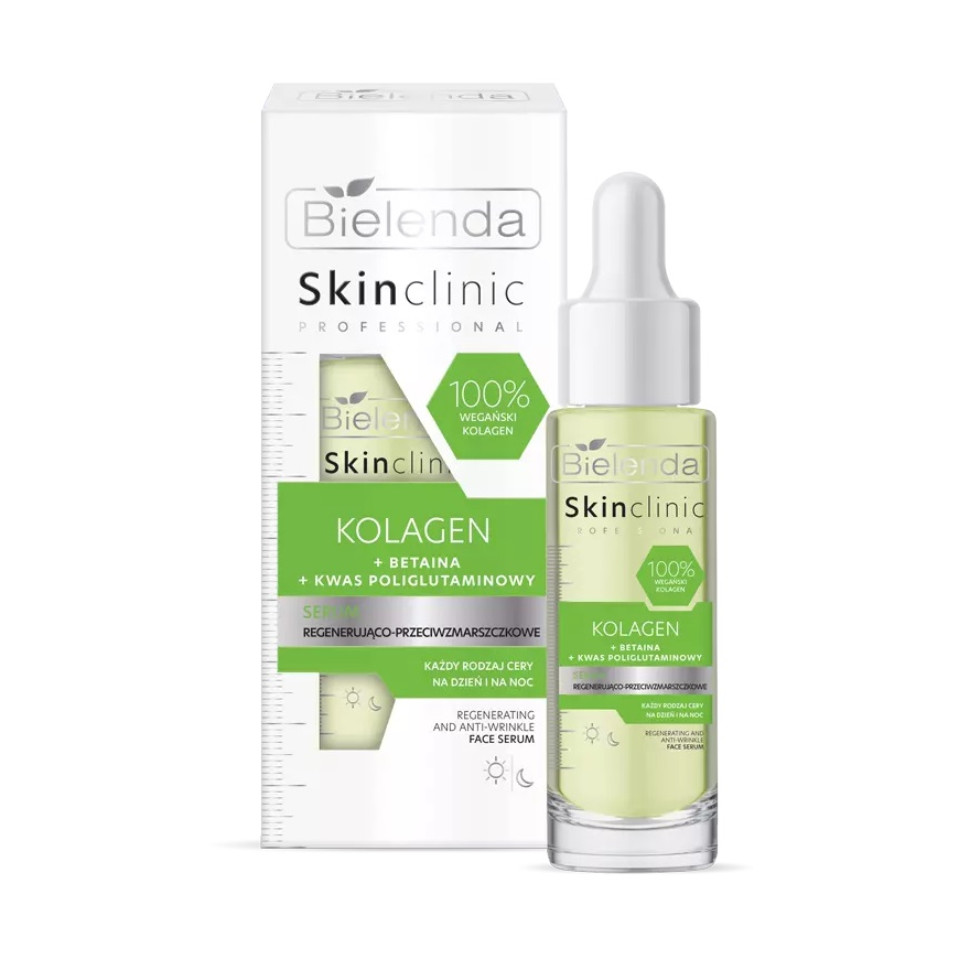 Bielenda Skin Clinic Professional Collagen regeneruojantis ir priešraukšles serumas 30ml – 2