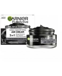 Garnier Pure Active lengvas matinis kremas AHA + BHA + anglis 50ml