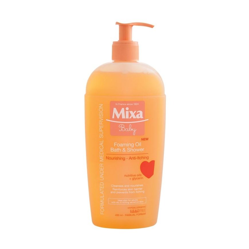 Mixa Baby cleansing foaming bath oil
