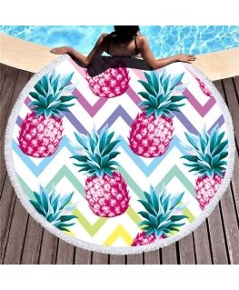 ATL Victoria Fashion BQ50D ROUND BEACH scarf QUICK DRYING PINEAPPLE