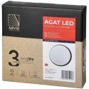 Sieninis šviestuvas Orno AGAT LED 15W, sodo šviestuvas, 1100lm, IP54, 4000K, pilkas
