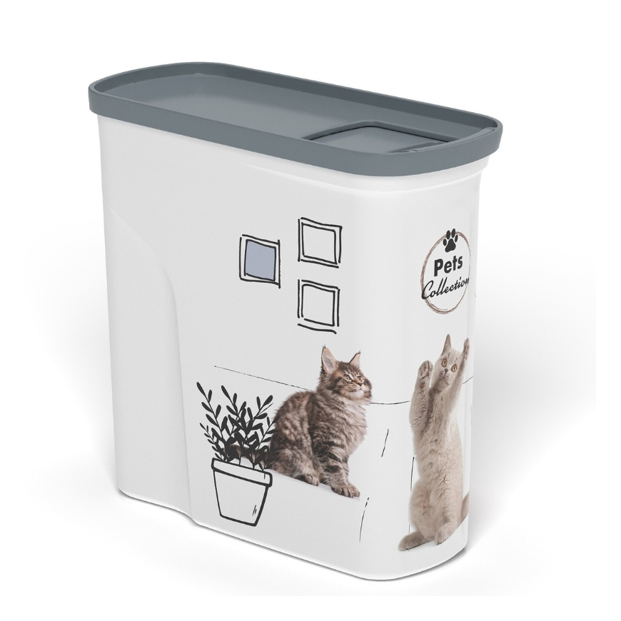 Curver PetLife 2L naminių gyvūnėlių ėdalo laikymo talpa šunų kačių maisto dėžutė su dangteliu – 3