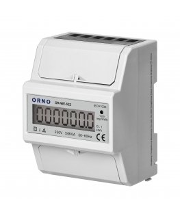 Orno 1-phase electricity consumption indicator, 80A, 3 modules, DIN TH-35mm