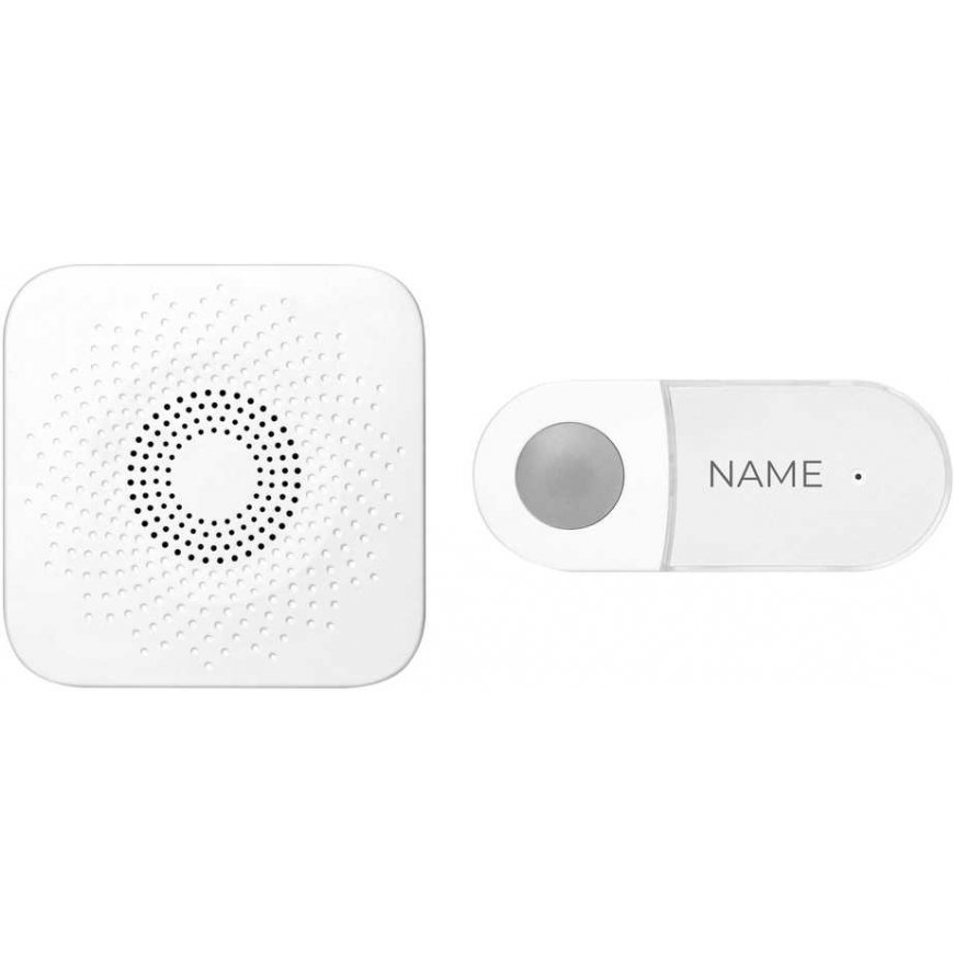 Orno SETI AC, wireless doorbell, network, button without battery, learning system, 32 sounds, 150 m, white