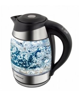 Esperanza EKK026 vedenkeitin 1,7 L 2200 W Musta, Läpinäkyvä