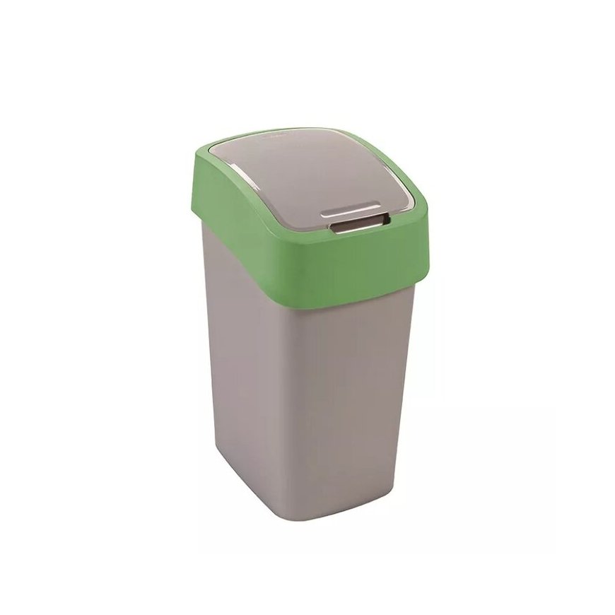 Waste bucket Flip Bin 9L silver|green