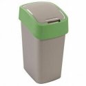 Waste bucket Flip Bin 9L silver|green Waste bucket Flip Bin 9L silver|green
