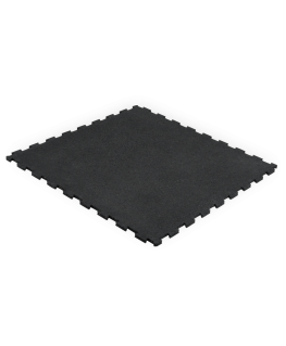 Rubber floor for the gym, mat for equipment, 1 m puzzle, 20 mm thick, black, REBEL ACTIVE