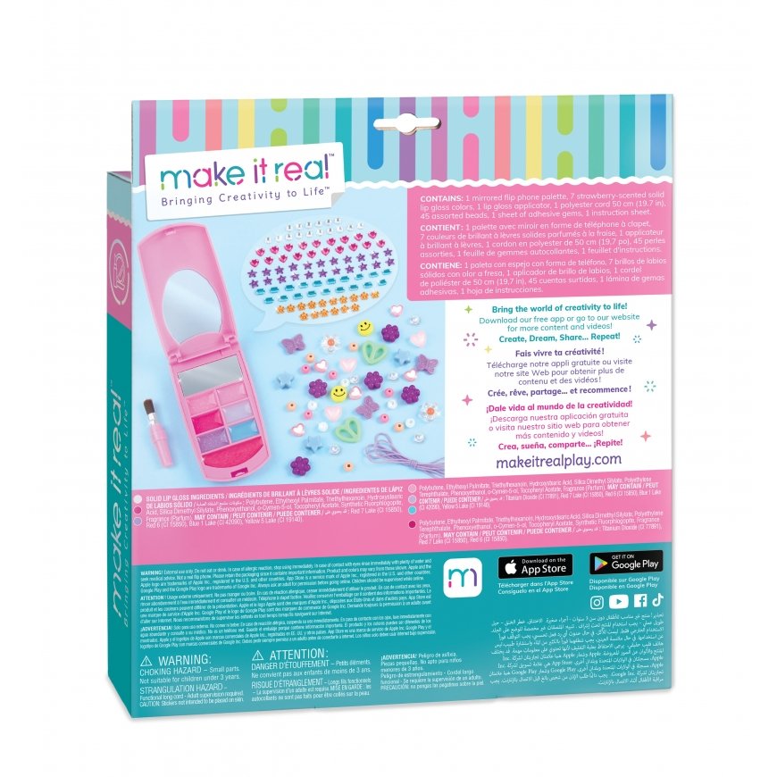 MAKE IT REAL Flip Phone Lip Gloss Set and DIY Lanyard – 2