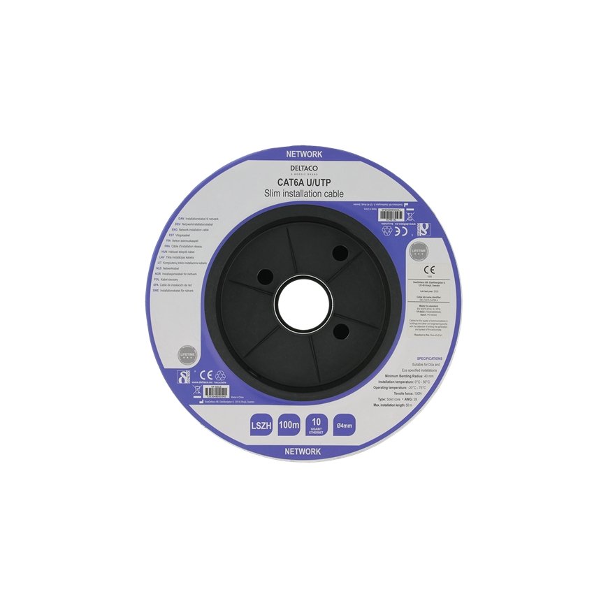 Deltaco TP-56CS networking cable White 100 m Cat6a – 3