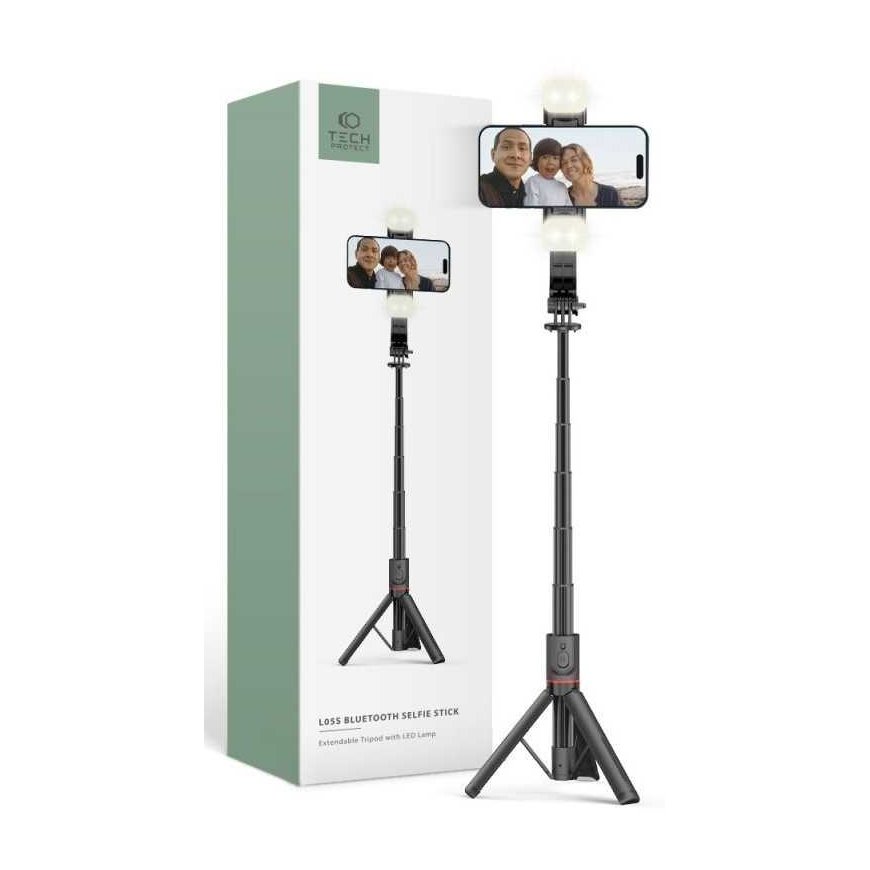 Dėklas Tech-Protect Selfie Stick Tripod LED L05S – 5