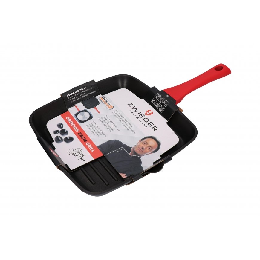 ZWIEGER OBSIDIAN non-stick grill pan 28cm