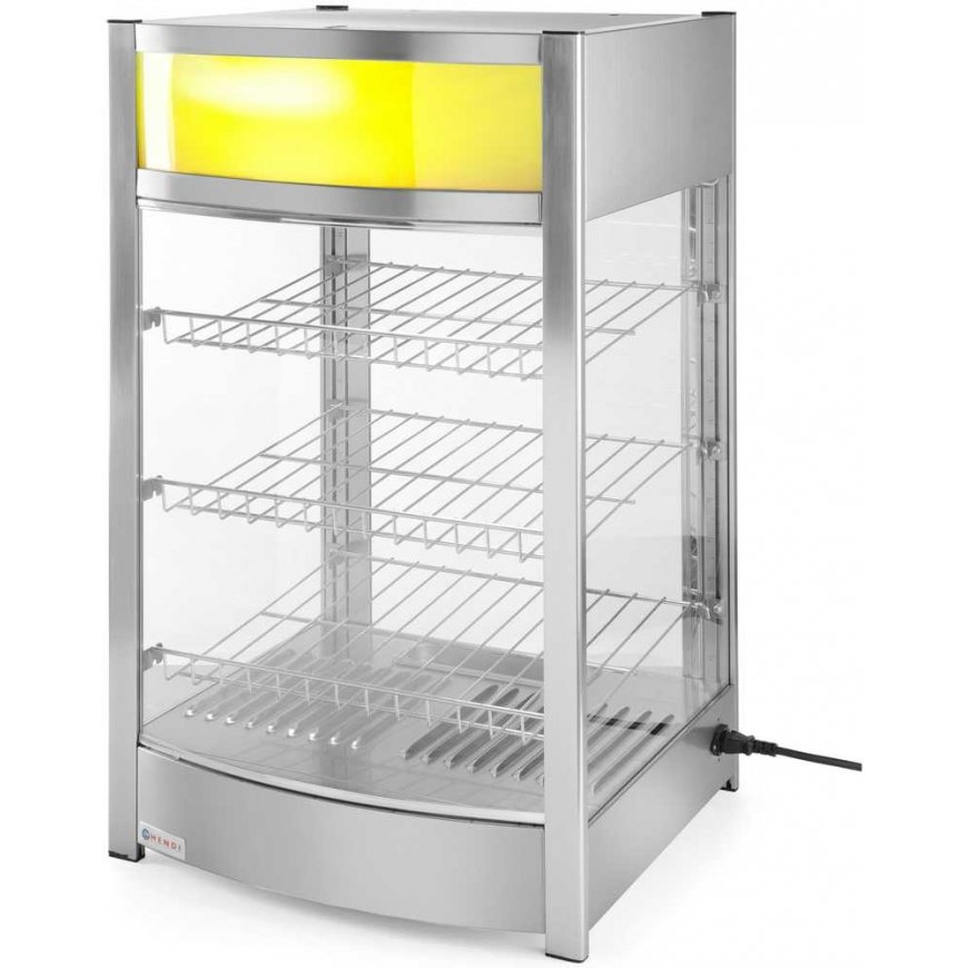 Adjustable screen heating display cabinet with 3 shelves 97L Hendi 233740 – 2