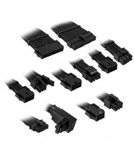 Kolink Core Pro punutud kaabli pikenduskomplekt 12V-2x6, tüüp 1 – must