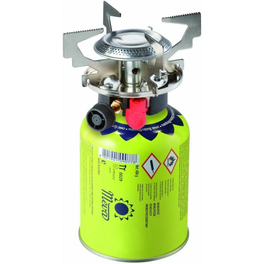 MEVA Gas tourist stove with gas cartridges (thread or valve) ATOS piezo burner 1.8kW – 5