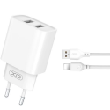 XO CE02C USB charger 2xUSB 2.1A + Lightning cable 1m XO CE02C USB charger 2xUSB 2.1A + Lightning cable 1m