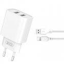 XO CE02C USB charger 2xUSB 2.1A + Lightning cable 1m XO CE02C USB charger 2xUSB 2.1A + Lightning cable 1m