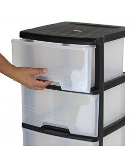 3 Drawer System 20L Drawer System 37x39x61cm black|translucent