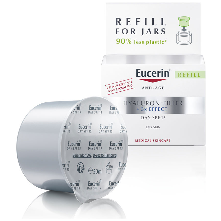 dieninis veido kremas moterim Eucerin Hyaluron Filler Day Dry Skin SPF15 papildymas 50ml – 3