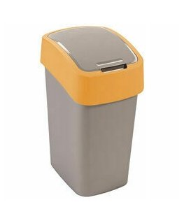 Waste bucket Flip Bin 9L silver|yellow