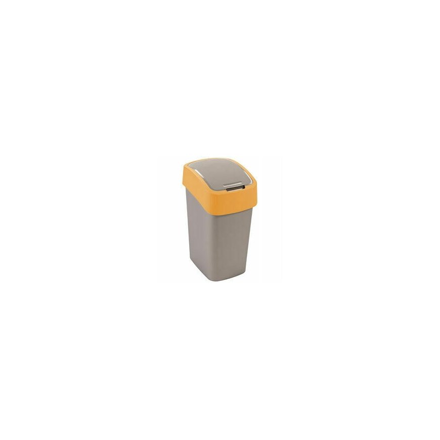 Waste bucket Flip Bin 9L silver|yellow