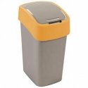 Waste bucket Flip Bin 9L silver|yellow Waste bucket Flip Bin 9L silver|yellow