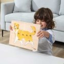 Viga Toys VIGA Rinkinys Puzzle Drewniane 12 Układanek Zwierzątka Montessori + Stojak