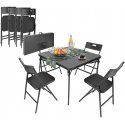 Outdoor furniture set Saska Garden Set CATERINGOWY Tourist table folding 86.5x86.5x71CM I 4 KRZESŁA Black Outdoor furniture set Saska Garden Set CATERINGOWY Tourist table folding 86.5x86.5x71CM I 4 KRZESŁA Black