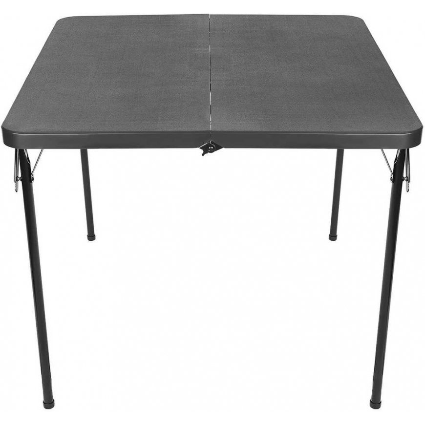 Outdoor furniture set Saska Garden Set CATERINGOWY Tourist table folding 86.5x86.5x71CM I 4 KRZESŁA Black – 4
