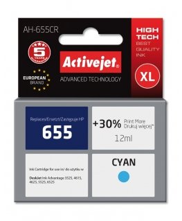 Activejet AH-655CR tindikassett 1 tk Kokkusobiv High (XL) Yield Tsüaan