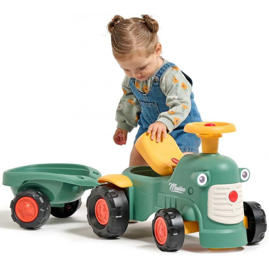 „Falk Baby Maurice Green Vintage“ traktorius su priekaba nuo 1 metų – 4