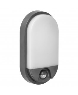 Wall light Orno NEFRYT LED 10W, garden light with PIR motion sensor, 800lm, IP54, 4000K, gray