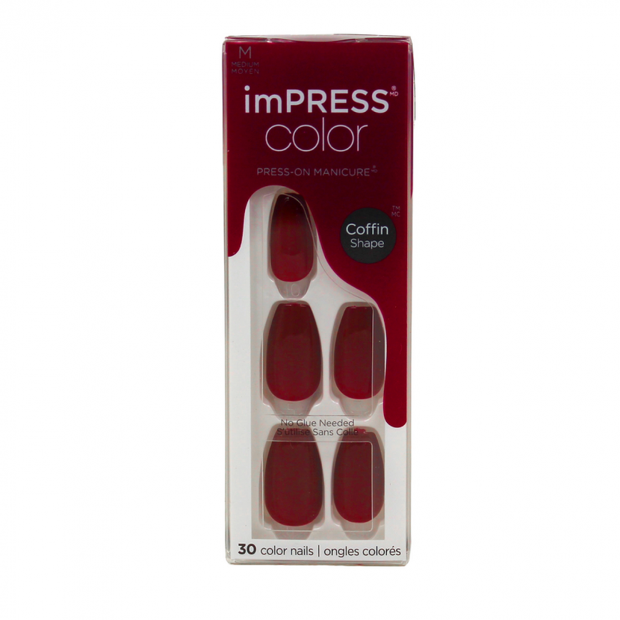 Kiss My Face ImPRESS Color Paralyzed Pink Nails 30 pcs