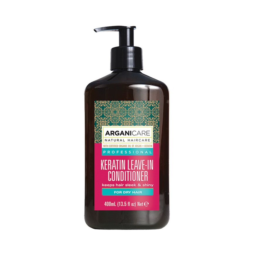 Arganicare Keratino nenuplaunamas kondicionierius sausiems plaukams su keratinu 400ml – 2