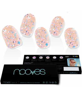 Nooves glue-on nails Peach Galettes Premium Luxe Metallic 20 pcs